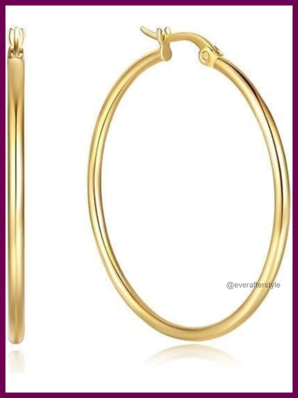 14K Gold Hoop Earrings for Women Lightweight Hypoallergenic Everyday